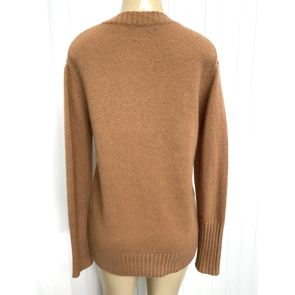360 Cashmere Runa V Neck Cashmere Sweater Pullover Vicuna Camel Brown Ta… - Picture 7 of 12